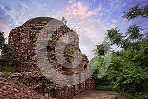 Ruins of Bijay Mandal in Delhi