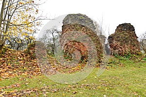 The ruins of the bishop`s castle Fishhausen 1268. Primorsk, Kaliningrad region