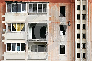 Ruins of bombed building