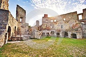 Ruins of Boskovice castle, south Moravia, Czech Republic