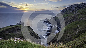 The ruins of the Botallack Tin Mines, located on the rugged Cornish coast, near Lands end.