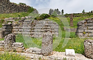 Ruins of Bouleuterion in ancient Dodona, Epirus, Greece photo