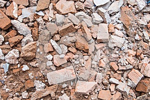 Ruins of brick rubble.