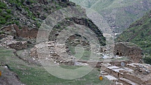 The ruins of a Buddha archaeology site in Najigram valley, Barikot