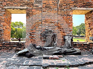 Ruins of a Buddha statue, Ayutthaya, Thailand