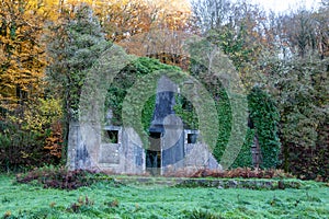 Ruins of a building at the former Huelgoat silver-lead mine