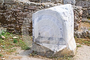 The ruins of buildings of the ancient city. Turkey. Side city.