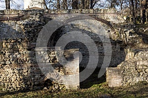 Ruins of the builings in the ancient Roman city of Diokletianopolis, town of Hisarya, Bulgaria