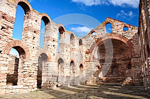 Ruins of Byzantine church in Nesebar photo