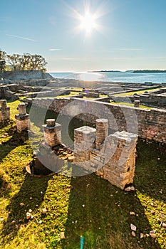 Ruins of the Byzantine city Castrum on the Veliki Brijun Island