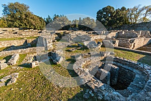 Ruins of the Byzantine city Castrum on the Veliki Brijun Island photo