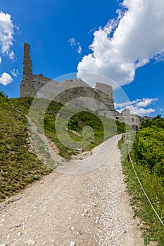 The ruins of the Cachtice castle