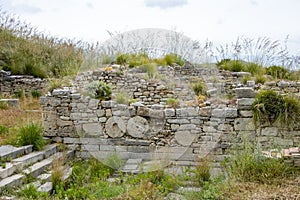 Ruins of Calatabarbaro Castle in Segesta Archaeological Park