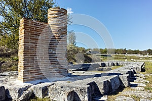 Ruins of The capital city of the First Bulgarian Empire medieval stronghold Great Preslav Veliki Preslav, Shumen Region