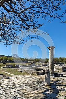 Ruins of The capital city of the First Bulgarian Empire medieval stronghold Great Preslav Veliki Preslav, Shumen Region