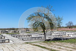 Ruins of The capital city of the First Bulgarian Empire medieval stronghold Pliska, Bulgaria