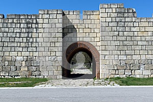 Ruins of The capital city of the First Bulgarian Empire medieval stronghold Pliska, Bulgaria