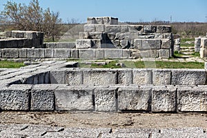 Ruins of The capital city of the First Bulgarian Empire medieval stronghold Pliska, Bulgaria