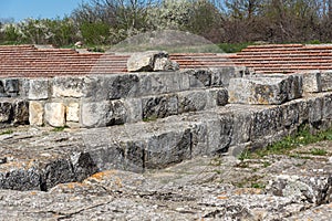 Ruins of The capital city of the First Bulgarian Empire medieval stronghold Pliska, Bulgaria