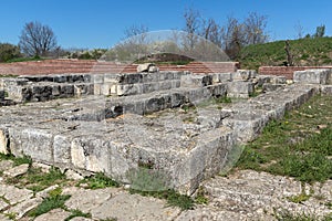 Ruins of The capital city of the First Bulgarian Empire medieval stronghold Pliska, Bulgaria