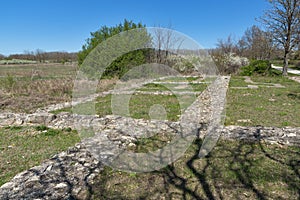 Ruins of The capital city of the First Bulgarian Empire medieval stronghold Pliska, Bulgaria