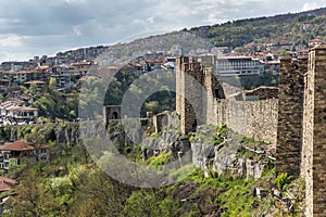 Ruins of The capital city of the Second Bulgarian Empire medieval stronghold Tsarevets, V