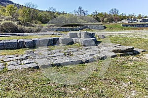 Ruins of capital of the First Bulgarian Empire medieval stronghold Great Preslav & x28;Veliki Preslav& x29;, Shumen Region