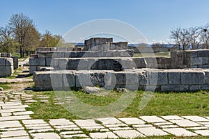 Ruins of The capital of the First Bulgarian Empire medieval stronghold Pliska, Bulgaria
