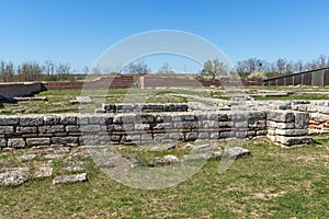 Ruins of The capital of the First Bulgarian Empire medieval stronghold Pliska, Bulgaria