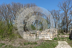 Ruins of The capital of the First Bulgarian Empire medieval stronghold Pliska, Bulgaria