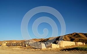 Ruins of a caravanserai in Dowlatyar, Ghor Province, Afghanistan photo