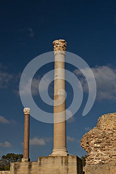 The ruins of Carthage in Tunisia in sunny day