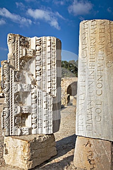 The ruins of Carthage in Tunisia in sunny day