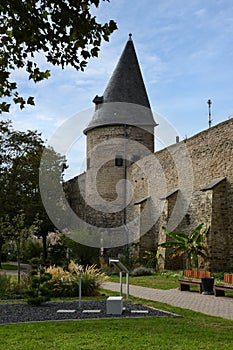 Ruins of castle in Andernach Germany