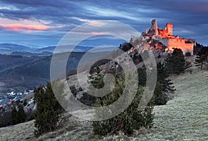 The ruins of castle Cachtice