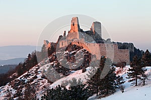 The ruins of castle Cachtice