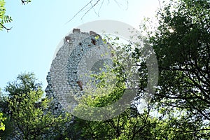 Ruins of castle Devicky on Palava