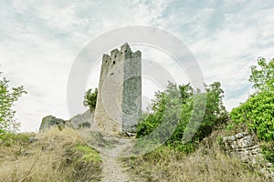 Ruins of Castle Dvigrad in Istria