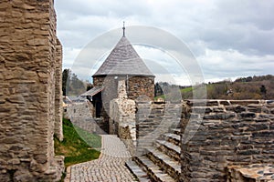 Ruins of the castle in Elsterberg, a town in the Vogtlandkreis district in Saxony, eastern Germany