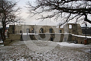 Ruins of the castle in Elsterberg, a town in the Vogtlandkreis district in Saxony, eastern Germany