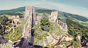 Ruins of the castle Gymes in Slovakia