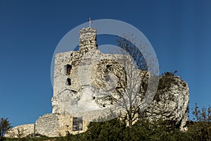 Ruins of Castle in Mirow village, one of the medieval castles called Eagles Nests Trail