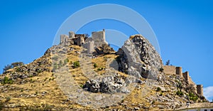 Ruins of a castle at Moclin, Granada, Andalusia, Spain