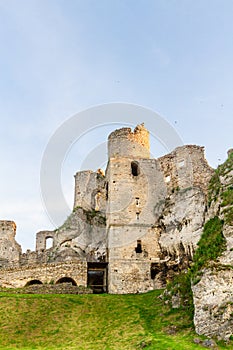 Ruins of the castle in Ogrodzieniec, Poland.