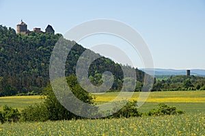 Ruins of castle Tocnik and castle Zebrak, Czech republic, Europe
