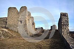 Ruins of a castle which was based Ruins of a relatively large castle which was based probably in the second half of the 13th centu