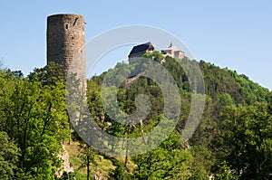 Ruins of castle Zebrak and castle Tocnik, Czech republic, Europe