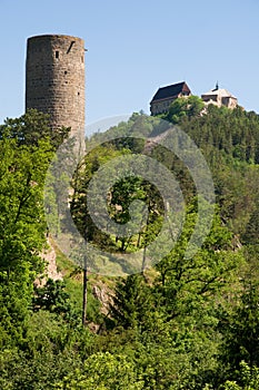 Ruins of castle Zebrak and castle Tocnik, Czech republic, Europe