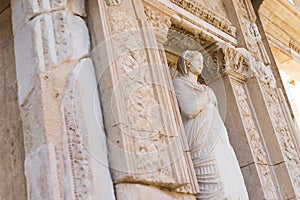 The ruins of Celsus Library in Ephesus