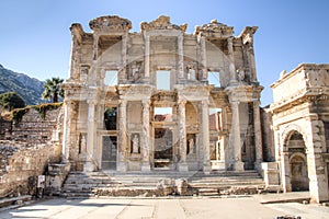 Ruins of Celsus Library in Ephesus, Turkey